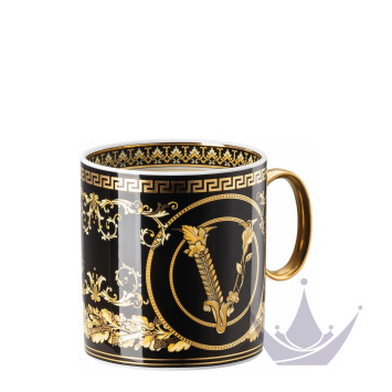 Чашка кофейная с блюдцем 0,23л коллекции Virtus Gala Black бренда Rosenthal Versace