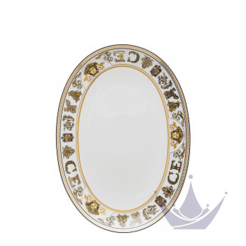 Блюдо овальное 33см коллекции Virtus Gala White бренда Rosenthal Versace