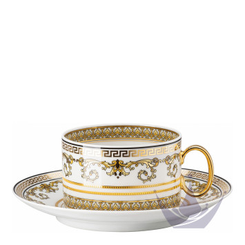 Чашка чайная с блюдцем 0,2л коллекции Virtus Gala White бренда Rosenthal Versace