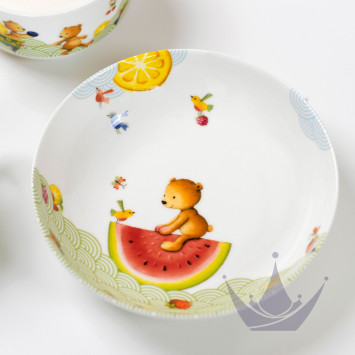 Тарелка детская глубокая 18,5см коллекции Hungry as a Bear бренда VB