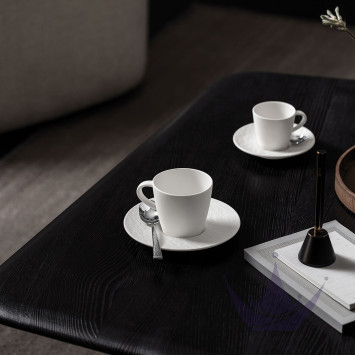 Чашка кофейная с блюдцем 0,16л коллекции Manufacture Rock Blanc бренда VB
