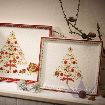Блюдо для выпечки прямоугольное 27x22,5см коллекции Winter Bakery Delight бренда VB