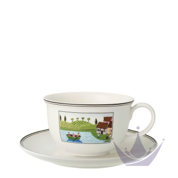 Чашка Café au lait с блюдцем 0,37л коллекции Design Naif 