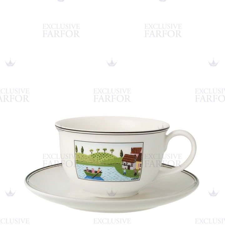 Чашка Café au lait с блюдцем 0,37л коллекции Design Naif 