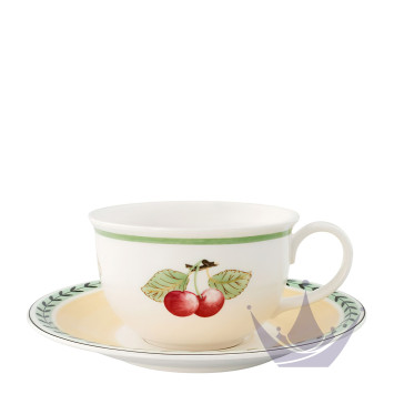 Чашка Café au lait с блюдцем 0,37л коллекции French Garden 