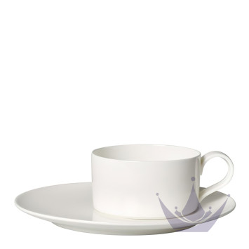 Чашка чайная с блюдцем 0,15л коллекции MetroChic Blanc бренда VB