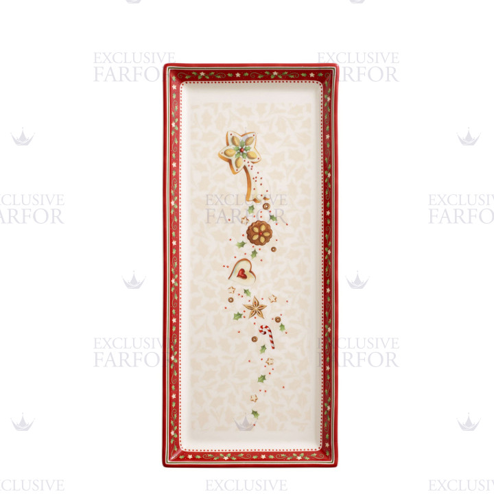 Блюдо для пирога прямоугольное 39x17см коллекции Winter Bakery Delight бренда VB