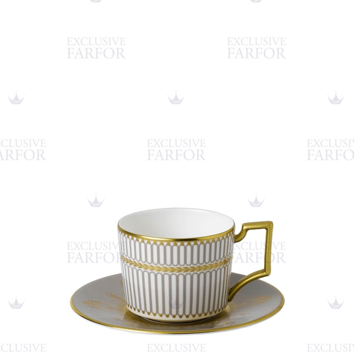 Чашка эспрессо с блюдцем 80мл коллекции Anthemion Grey бренда Wedgwood