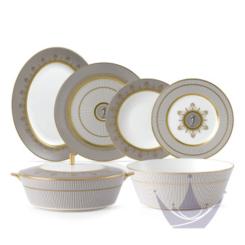 Столовый сервиз на 4 персоны коллекции Anthemion Grey бренда Wedgwood