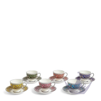 Чашка чайная с блюдцем 174мл, 6шт. коллекции Florentine Colours бренда Wedgwood