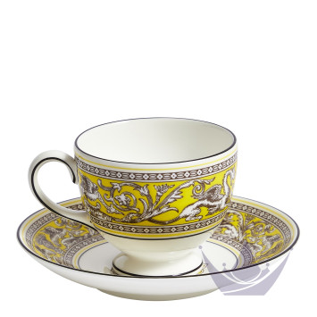 Чашка чайная с блюдцем 174мл коллекции Florentine Citron бренда Wedgwood