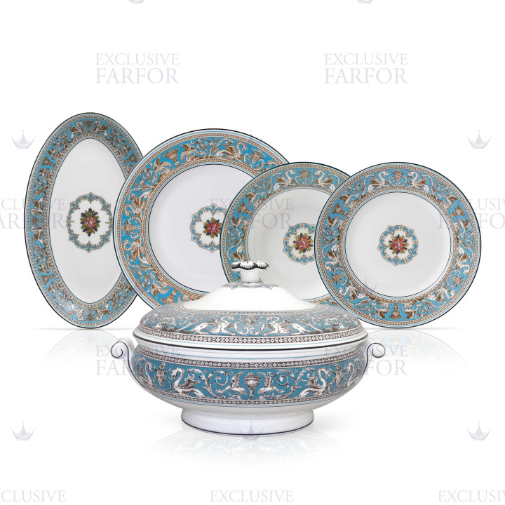 Столовый сервиз на 4 персоны коллекции Florentine Turquoise бренда Wedgwood