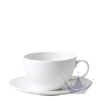 Чашка чайная с блюдцем 260мл коллекции Gio бренда Wedgwood