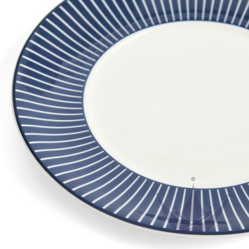 Чашка чайная с блюдцем 220мл коллекции Gio Pinstripe Blue бренда Wedgwood