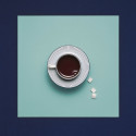 Чашка чайная с блюдцем 220мл коллекции Gio Pinstripe Blue бренда Wedgwood