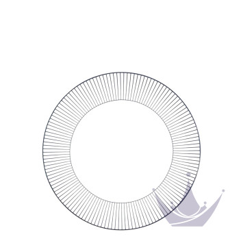 Тарелка закусочная 23,8см коллекции Gio Pinstripe White бренда Wedgwood