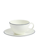 Чашка чайная с блюдцем 260мл коллекции Gio Blue Line бренда Wedgwood