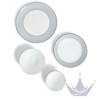 Набор из 12 предметов коллекции Gio Pinstripe White бренда Wedgwood
