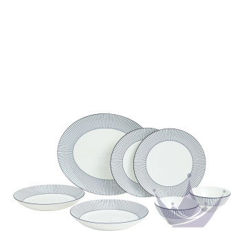 Набор из 7 предметов коллекции Gio Pinstripe White бренда Wedgwood