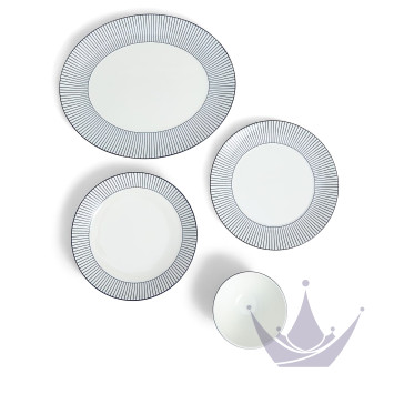 Набор из 7 предметов коллекции Gio Pinstripe White бренда Wedgwood