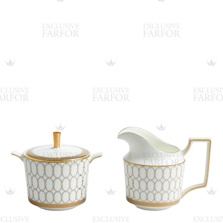Сахарница и молочник коллекции Renaissance Grey бренда Wedgwood