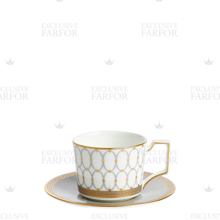 Чашка эспрессо с блюдцем 70мл коллекции Renaissance Grey бренда Wedgwood