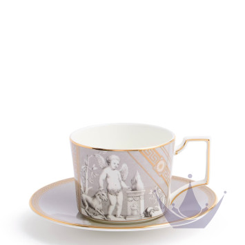 Чашка чайная с блюдцем 250мл коллекции Renaissance Grey 