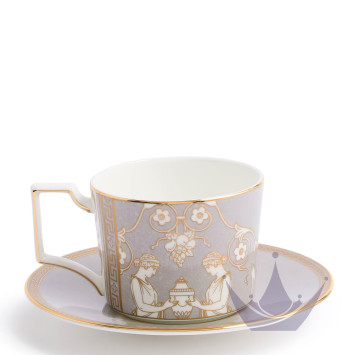 Чашка чайная с блюдцем 250мл коллекции Renaissance Grey 
