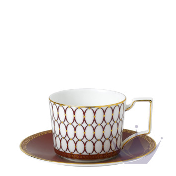 Чашка чайная с блюдцем 220мл коллекции Renaissance Red бренда Wedgwood