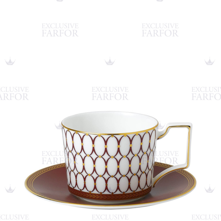 Чашка чайная с блюдцем 220мл коллекции Renaissance Red бренда Wedgwood