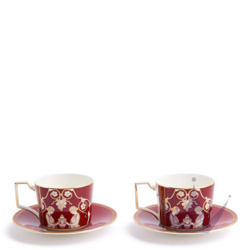 Чашка чайная с блюдцем 250мл, 2шт. коллекции Renaissance Red 