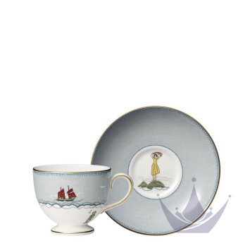 Чашка чайная с блюдцем 150мл коллекции Sailor's Farewell бренда Wedgwood