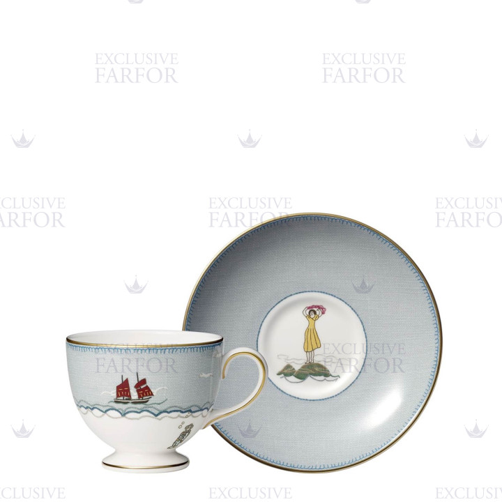 Чашка чайная с блюдцем 150мл коллекции Sailor's Farewell бренда Wedgwood
