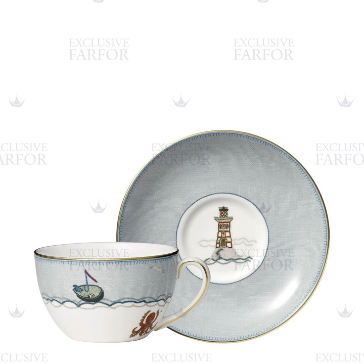 Чашка для завтрака с блюдцем 180мл коллекции Sailor's Farewell бренда Wedgwood
