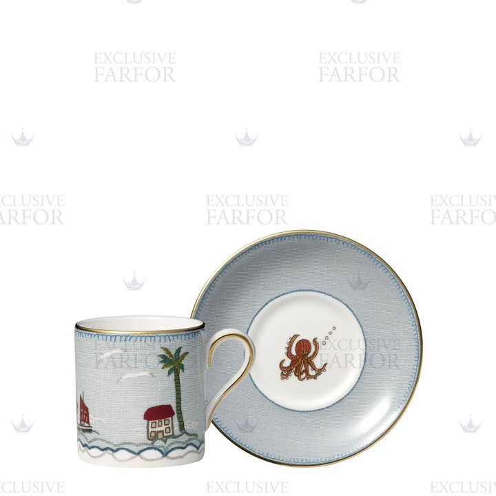 Чашка эспрессо с блюдцем 80мл коллекции Sailor's Farewell бренда Wedgwood