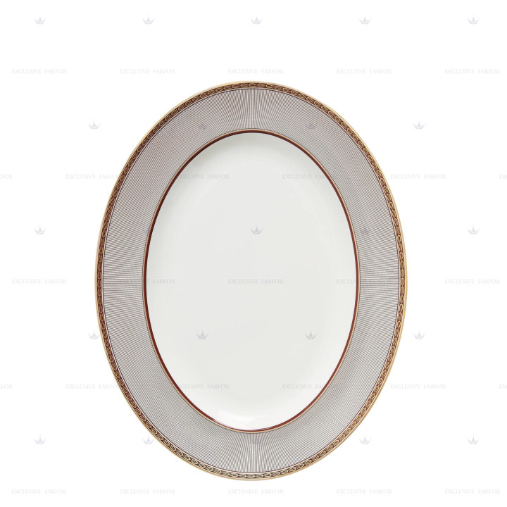 Блюдо овальное 36см коллекции Splendour Red бренда Wedgwood