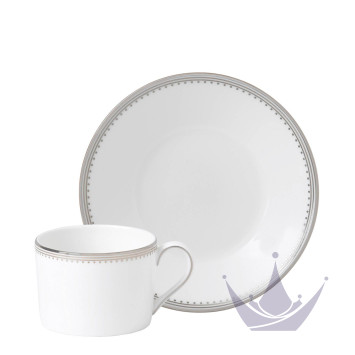 Чашка чайная с блюдцем 210мл коллекции Vera Wang - Grosgrain бренда Wedgwood