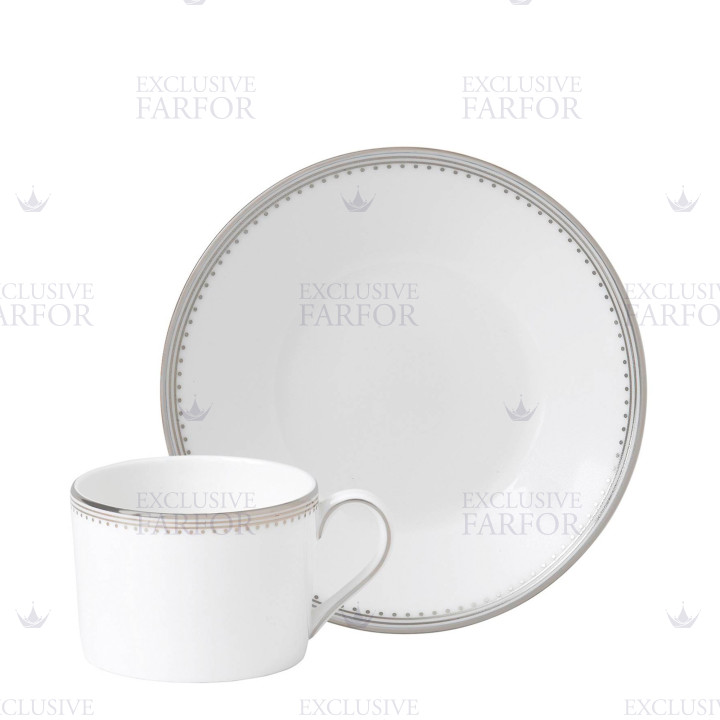 Чашка чайная с блюдцем 210мл коллекции Vera Wang - Grosgrain бренда Wedgwood