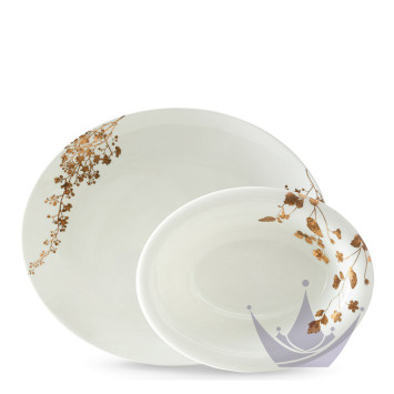 Чаша для овощей и блюдо овальное коллекции Vera Wang - Jardin бренда Wedgwood