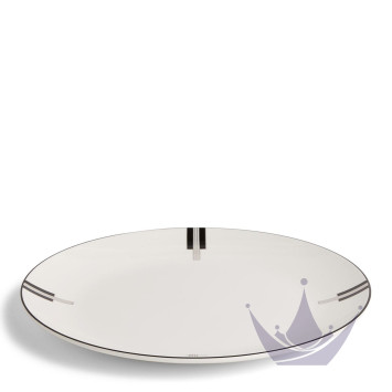 Тарелка главная 28см коллекции Vera Wang - Luxe Graphite бренда Wedgwood