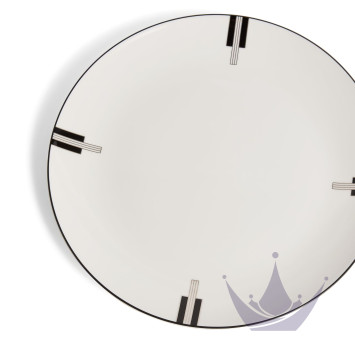 Тарелка главная 28см коллекции Vera Wang - Luxe Graphite бренда Wedgwood