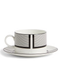 Чашка чайная с блюдцем 235мл коллекции Vera Wang - Luxe Graphite бренда Wedgwood