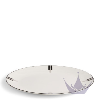 Блюдо овальное 33см коллекции Vera Wang - Luxe Graphite бренда Wedgwood