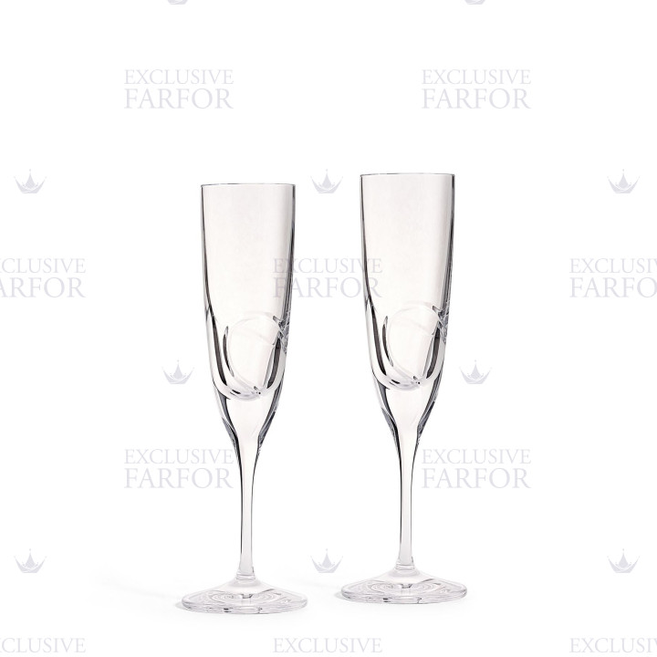 Флюте для шампанского 148мл, 2шт. коллекции Vera Wang - Luxe Graphite бренда Wedgwood
