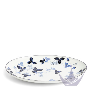 Блюдо овальное 30см коллекции Wild Strawberry Inky Blue бренда Wedgwood