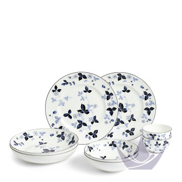 Набор из 8 предметов коллекции Wild Strawberry Inky Blue бренда Wedgwood