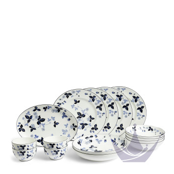 Набор из 15 предметов коллекции Wild Strawberry Inky Blue бренда Wedgwood