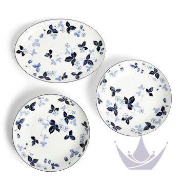 Набор из 15 предметов коллекции Wild Strawberry Inky Blue бренда Wedgwood