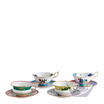 Чашка чайная с блюдцем 140мл, 4шт. коллекции Wonderlust бренда Wedgwood